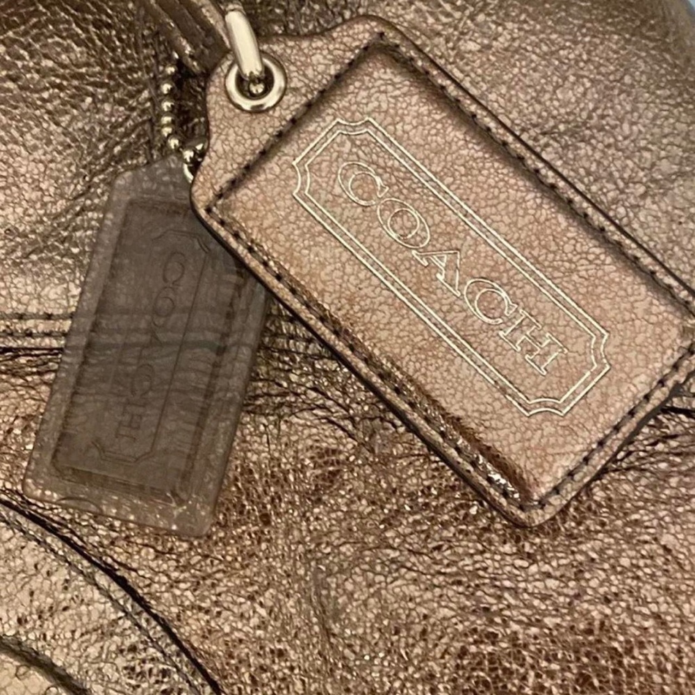Coach Metallic Leather Embossed Tote - Picture 15 of 15